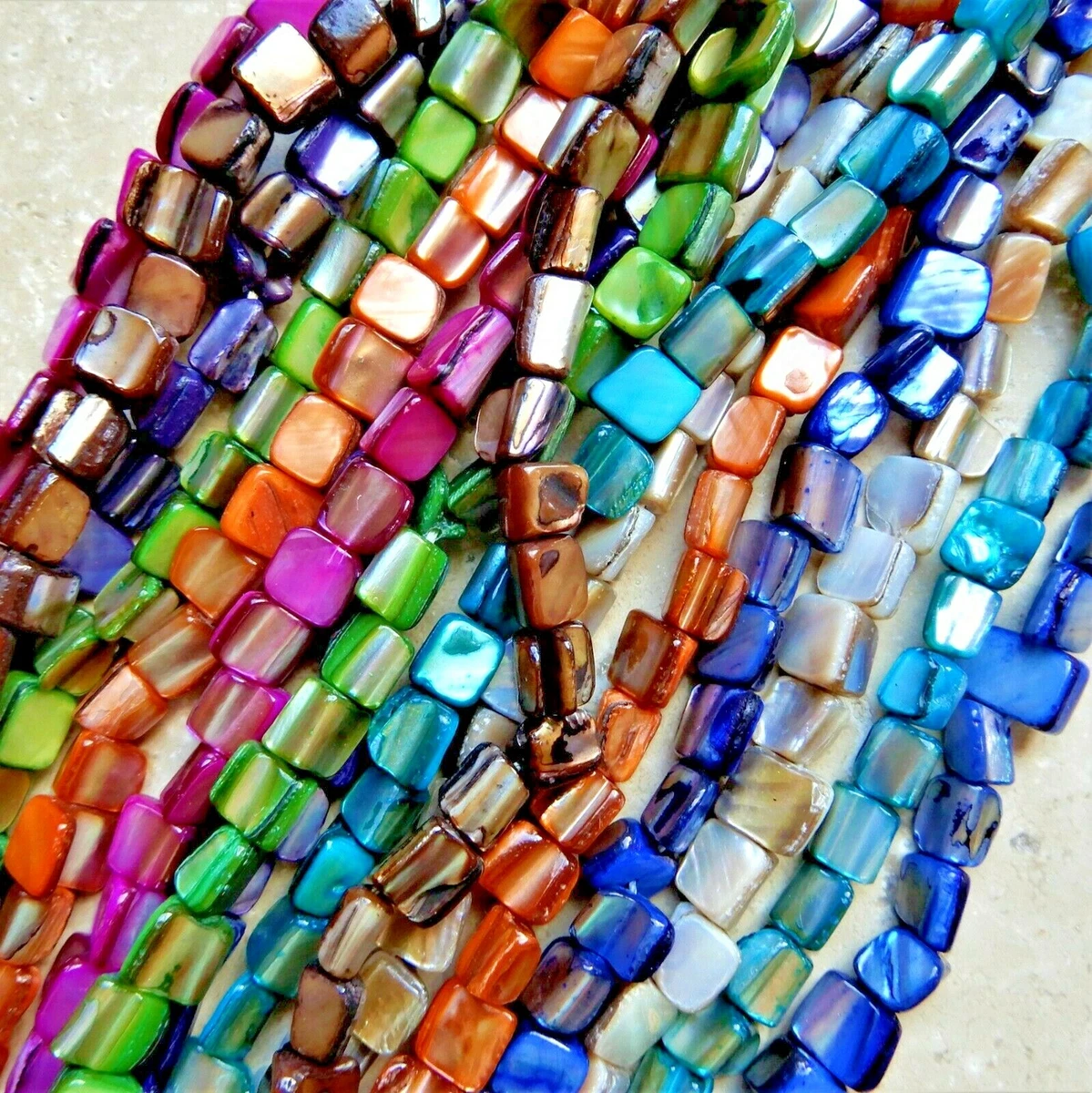 Dyed mother shop of pearl