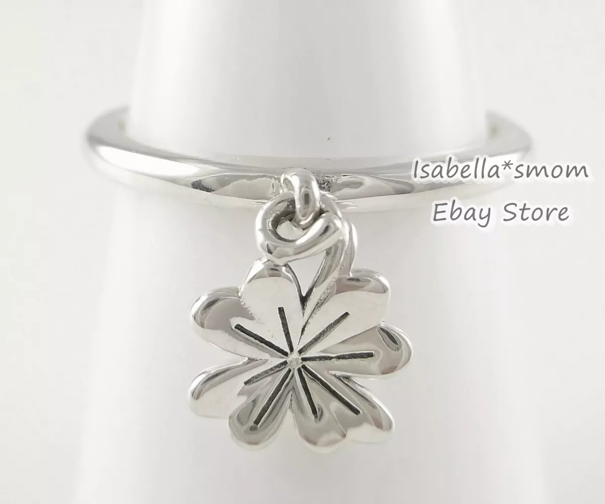 Pendant Quatre Feuille Trefle Authentique PANDORA Bague Argent 8.5 58 197938 W