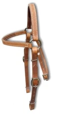 Natural Showman Argentina Cow Leather Headstall Bridle w Dble Buckle Cheeks 5014