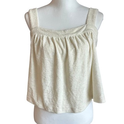 Marine Layer Tank Top NWT Women's Large Cloud Dancer (Cream) Terry Cloth Top
