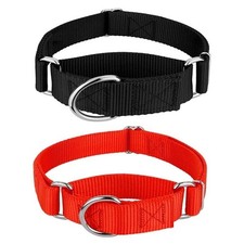 Adjustable Martingale Dog Collar Heavy Duty Nylon Safety Training Design
