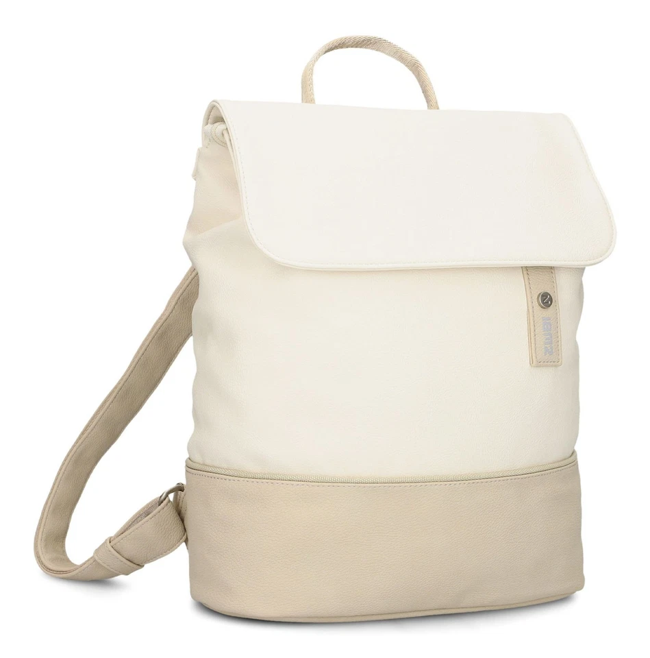 zwei Jana JR13 Rucksack Rucksack Nubuk-Linen beige creme Neu - Bild 2 von 4