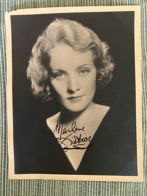 Marlene Dietrich Autographed Publicity Photo  5 1/2 x 7 inches matte finish