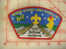 MORRIS SUSSEX AREA Council JSP collectible 1993 jamboree patch (p9)