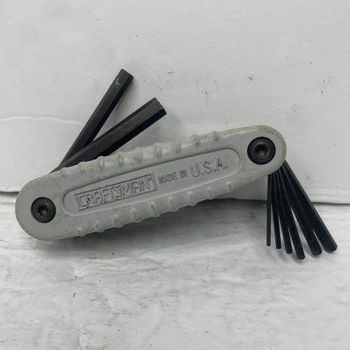 Craftsman Set di chiavi esagonali pieghevoli 8 pezzi SAE 46702 - metriche (dimensioni 1,5-8 mm) - usate - Foto 2 di 19