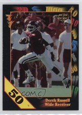1991 Wild Card Draft 50 Stripe Derek Russell #49 Rookie RC 11pj. rookie card picture