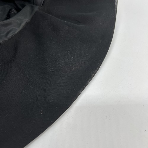 Vintage Crepe Bucket Womens Brim Hat Black Bow Draped Patty Carter Milnery - Photo 18/23