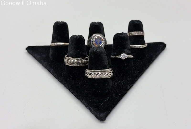 Lot of Sterling Silver Rings - Metal Tested