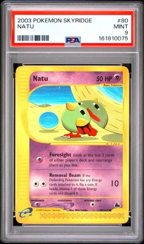 2003 POKEMON SKYRIDGE #80 NATU PSA 9