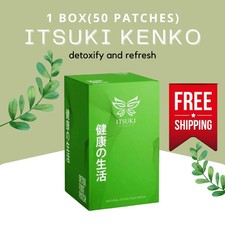 1 BOX Itsuki Kenko Natural Detox Foot Patch 50 Sachet Herbal Cleansing