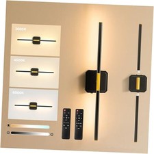 Battery Operated Wall Sconces Set of 2, Detachable 2 Pack Black-Square Base