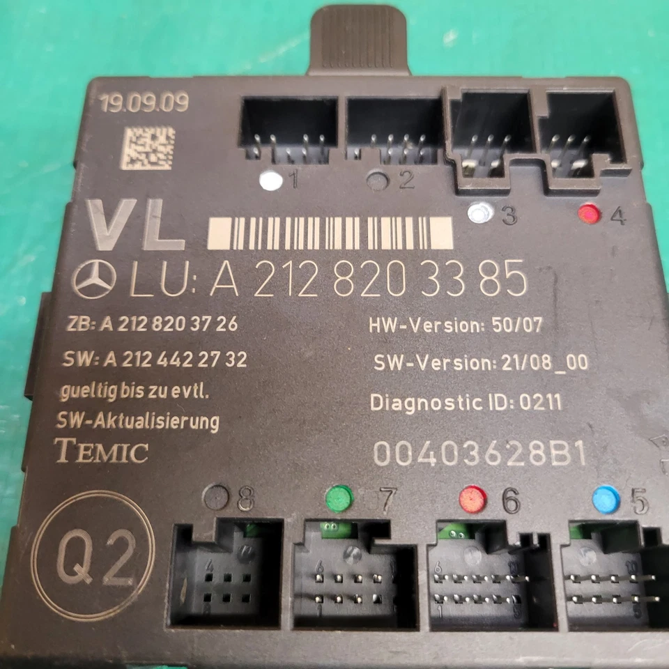 2008-2018 Mercedes W212 E550 C350 Front Left Side Door Control Module 2128203385 - Imagem 4 de 4
