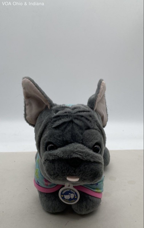 Build-A-Bear Promise Pets French Bulldog Plush Grey Dog With Axolotl Outfit