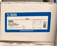 1 NIB SYSTEM SENSOR SBBRL WALL SURFACE MOUNT BACK BOX RED