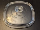 Vintage PYREX A-9-C Square Clear Glass Lid ONLY For CorningWare 2 or 3 Qt Dish