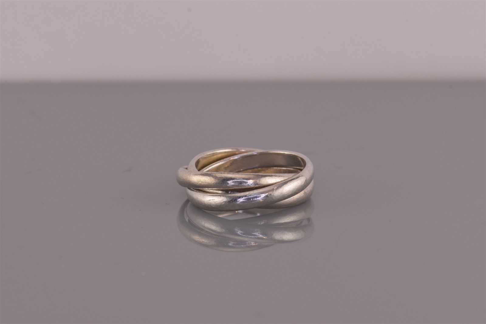 Sterling Silver Triple Interlocking Trinity Solid… - image 7