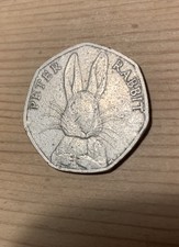 50p Piece Beatrix Potter Peter Rabbit RARE 50p Coin 2016 Issue Good Original