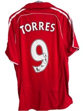 Maglia calcio Fernando Torres firmata Liverpool Adidas Carlsberg BAS COA