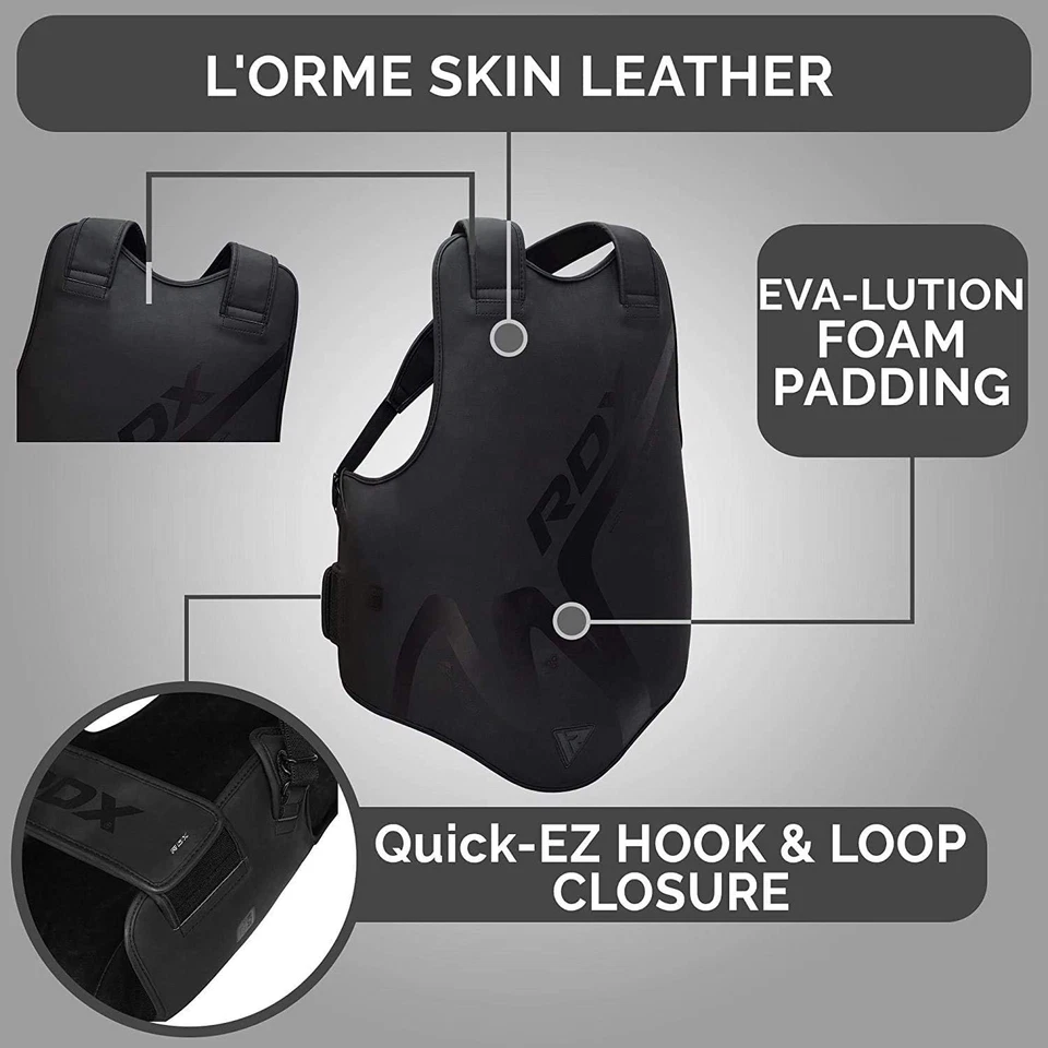 RDX Chest Guard for Boxing MMA – Leather Body Protector for Muay Thai BJJ - Image 3 of 4