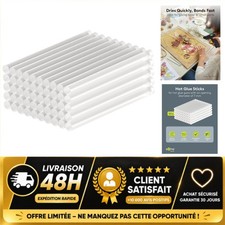 goobay 77851 Lot de 50 bâtons de colle chaude 7 x 100 mm transparents