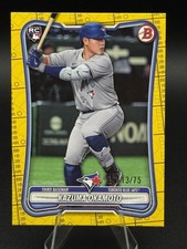 2026 Bowman Kazuma Okamoto Yellow Scrore Card SP # /75 Toronto BlueJays (RC)