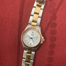 ESQ Swiss Womens Watch Stainless Steel Gold Silver White Date Quartz
