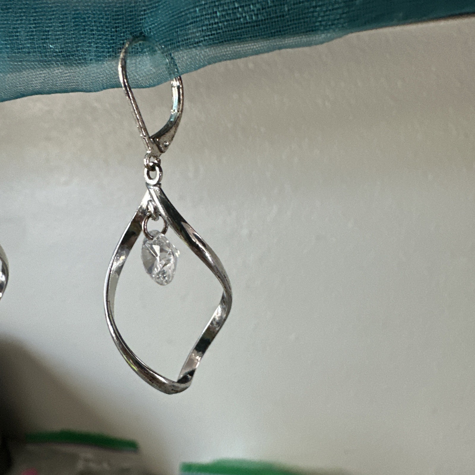 Gemstone Tiara Dangle Drop Earrings - image 4