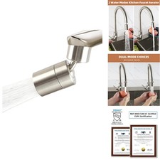 Hibbent Faucet Aerator, 360 Degree Kitchen Sink Faucet Aerator, Dual-function