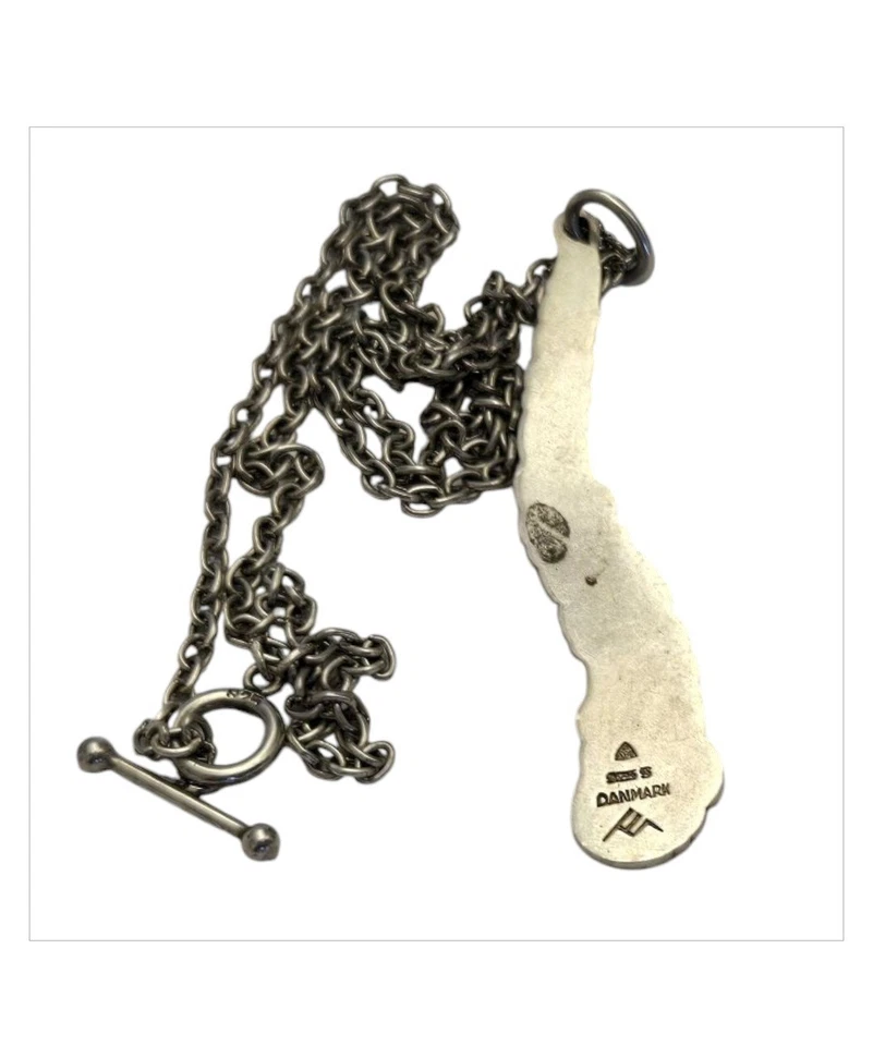 Erik Magnussen para A. Michelsen. Collar de plata de ley esmaltada Foto 2 de 4