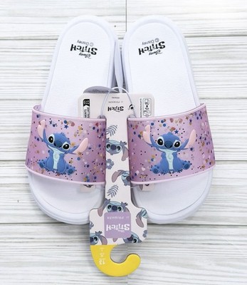 Disney Lilo & Stitch Big Girls Slide Sandals Pink Glitter {Size 1} *Primark*-NEW