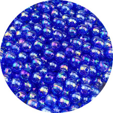 300 Pcs 10mm Acrylic Round Beads AB Colors Round Spacer Beads for Earring Bracel