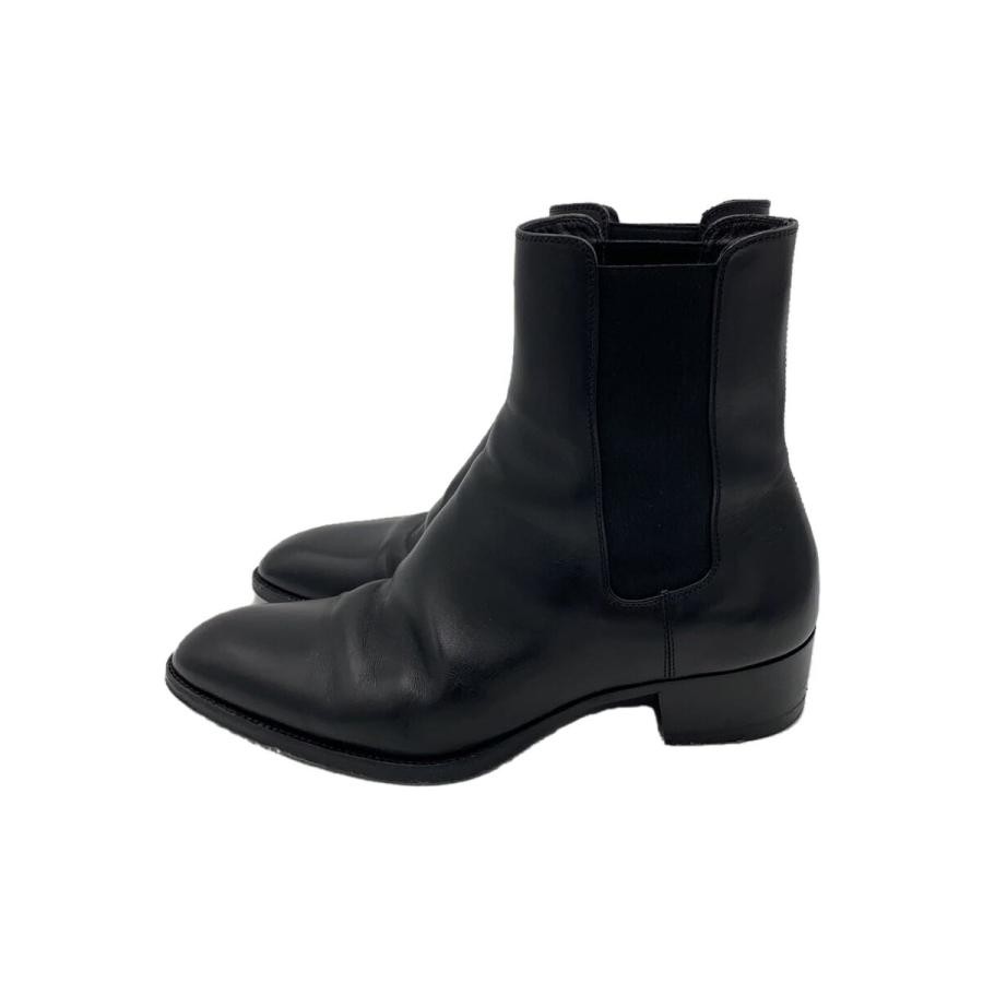 Stivali Saint Laurent tacco gore laterale nero punta liscia taglia 39 uomo autentici