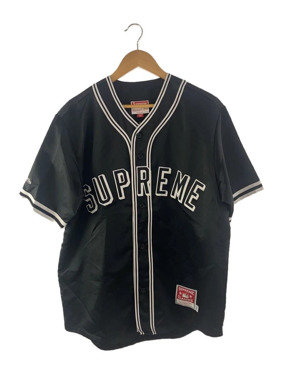 Chemise Supreme manches courtes/M/Polyester/Noir/23Ss/Baseball Shirt