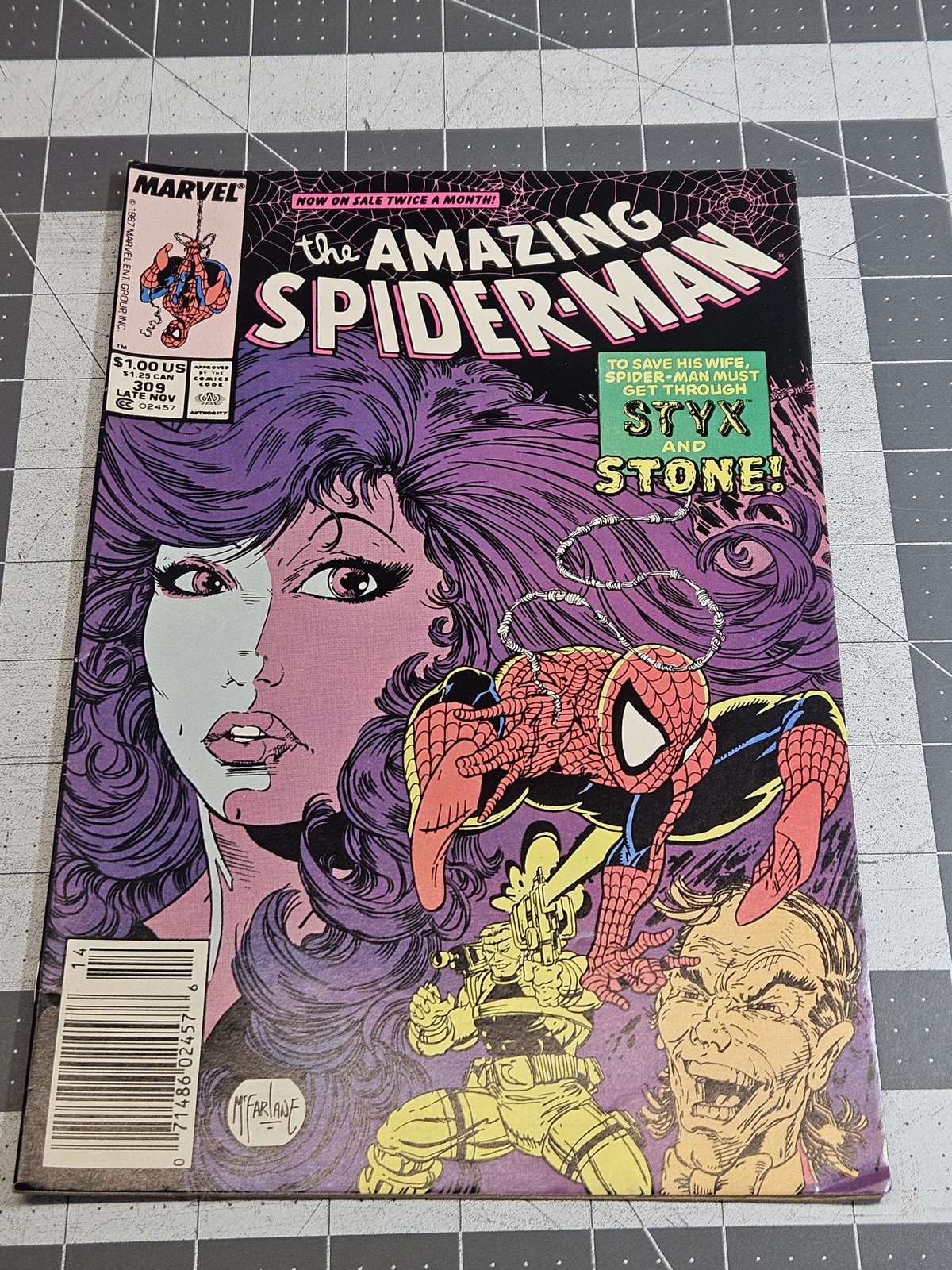 Amazing Spider-Man #309 Marvel 1988 Todd McFarlane Cover Art Styx & Stone NM