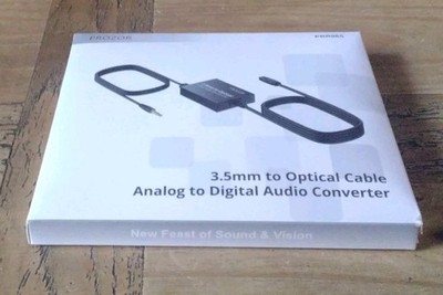 PROZOR 3.5mm To Optical Cable Analog To Digital Audio Convertor