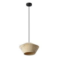 Pendelleuchte Esstisch Schwarz Beige Osram E27 Ø30,5 Cm HäNgelampe Wohnzimmer