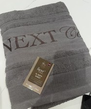 Next Collection XL Bath Sheet Towel - Charcoal Grey - 100% Cotton - 90x150 NEW!!