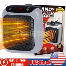 Portable Electric Small Heater Turbo 800 Wall Outlet Space Heater Adjustable