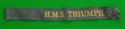 Rare WW1 HMS Triumph . DOT Cap Tally - Sunk 1915 Dardanelles, Gallipoli