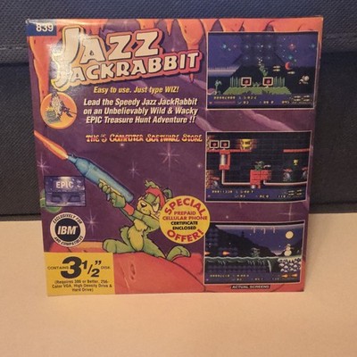 Rare PC Game - New Sealed JAZZ JACKRABBIT Wiz Technology #839 3 1/2'' Floppy 1993