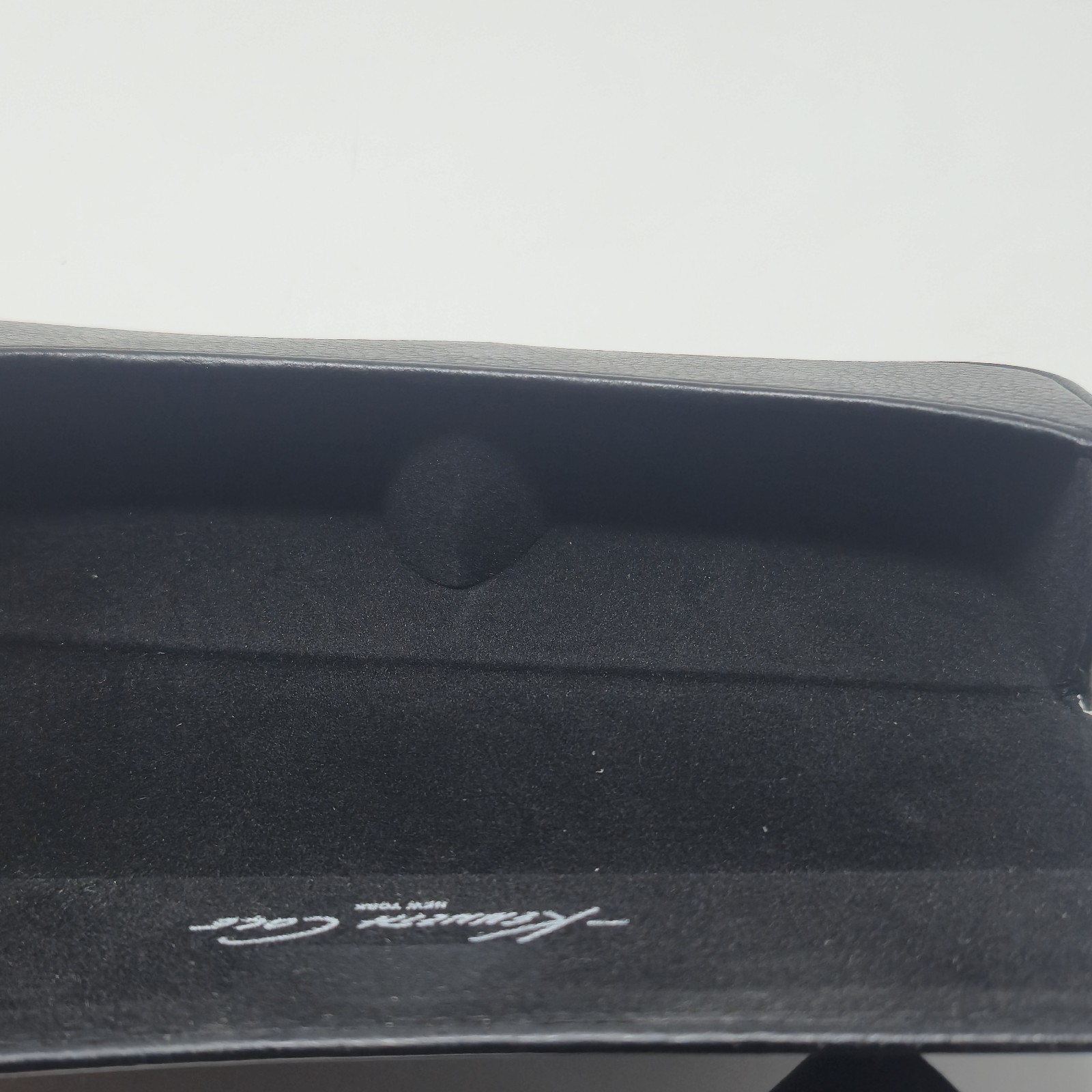 KENNETH COLE Black Leather Glasses Case Semi-Hard Case Magnetic Closure image 8