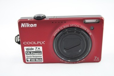 美品 ニコン　Nikon COOLPIX S6000 レッド ＃A432 Nikon Coolpix S6000 14.2MP Compact Digital Camera Red Tested With