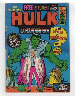 1962 MARVEL INCREDIBLE HULK #1 & CAPTAIN AMERICA #109 1ST HULK RARE AUSTRALIA