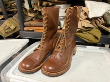 WWII US AIRBORNE PARATROOPER CORCORAN BROWN JUMP BOOTS-SIZE 11