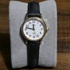 Vtg Timex Indiglo Women Casual Black Leather Quartz Analog Watch - New Battery