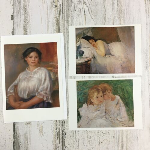 Lot 3 Impressionism Note Card and Postcards Cassatt Sisters Renoir Seated Girl - Afbeelding 1 van 7