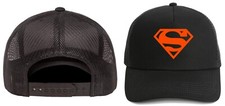 Orange Superman Hats Snap Back Cap One Size Fits Most