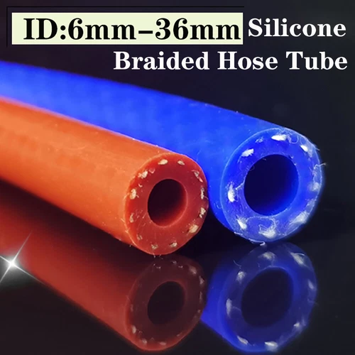 Reinforced Silicone Braided Hose Tube ID 6mm - 32mm Water Vacuum HIGH TEMP 300℃