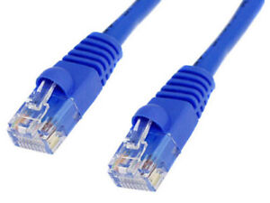 BattleBorn 5 Pack 50 Foot Ft Cat5e RJ45 Ethernet Network LAN Patch Cable Blue 