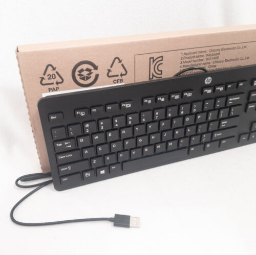 HP USB Slim Wired Office Keyboard 803181001 Model KU-1469 - Brand New - Picture 4 of 10